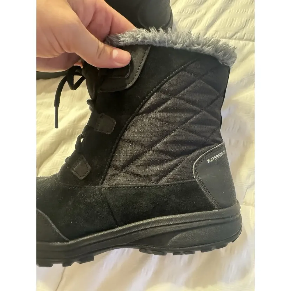 Columbia Women's Ice Maiden Shorty Winter Boots Black Waterproof Techlite Snow